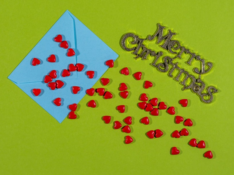 a couple of pieces of paper sitting on top of a table